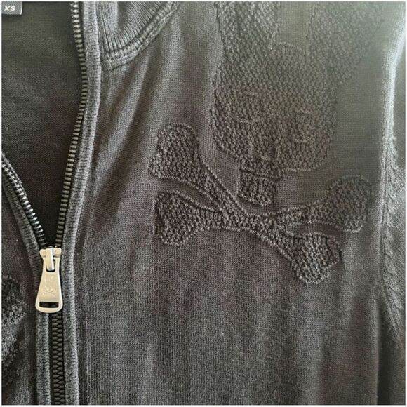 Psycho Bunny Cardigan Men 100% cotton Logo long sleeve full zip Small - Picture 6 of 14